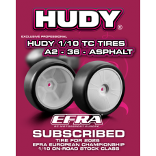 HUDY 1/10 TC TIRES A2-36 - ASPHALT (4) (A2 Compound) HUDY 1/10 TC TIRES A2-36 - ASPHALT (4) (A2 Compound)