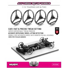 ALU TWEAK SET-UP WHEEL FOR 1/10 TOURING CAR & FWD (4)