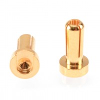 4mm Gold Plug Male 12mm (2pcs) 4mm Gold Plug Male 12mm (2pcs)