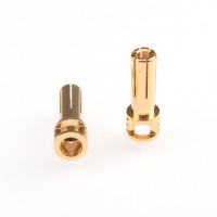 5mm Gold Cooling Head Bullet Plugs (2pcs) 5mm Gold Cooling Head Bullet Plugs (2pcs)