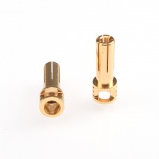 5mm Gold Cooling Head Bullet Plugs (2pcs) 5mm Gold Cooling Head Bullet Plugs (2pcs)