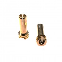 5mm Gold plug low cooling head bullet plug (2pcs)